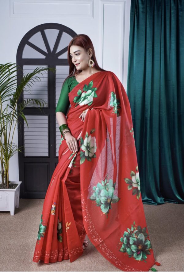 Soft Silk Saree - Digital Print