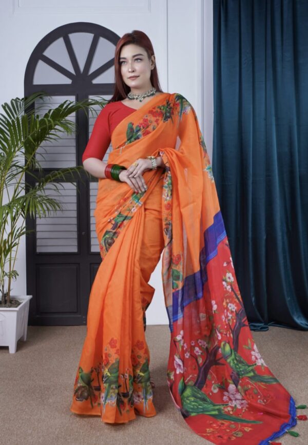 Soft Silk Saree - Digital Print